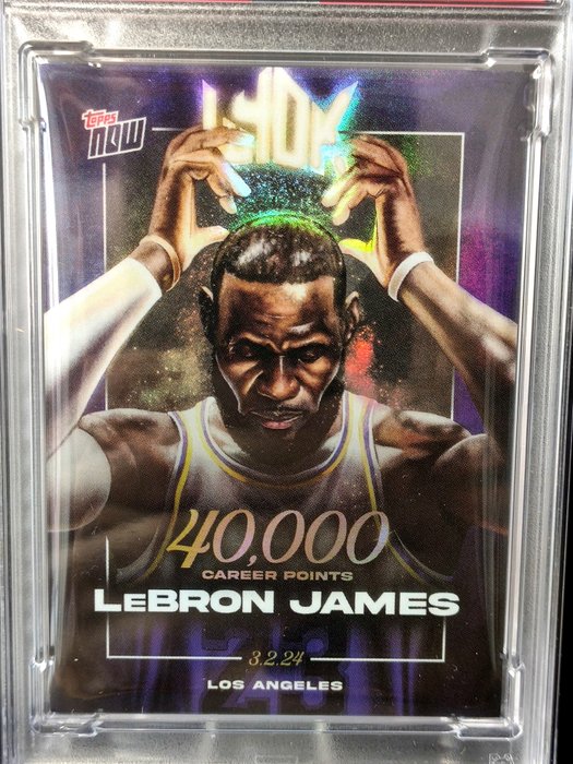 2023 Topps Now NBA LeBron James #LJ40K 40.000 Career Points PSA 9 Graded card