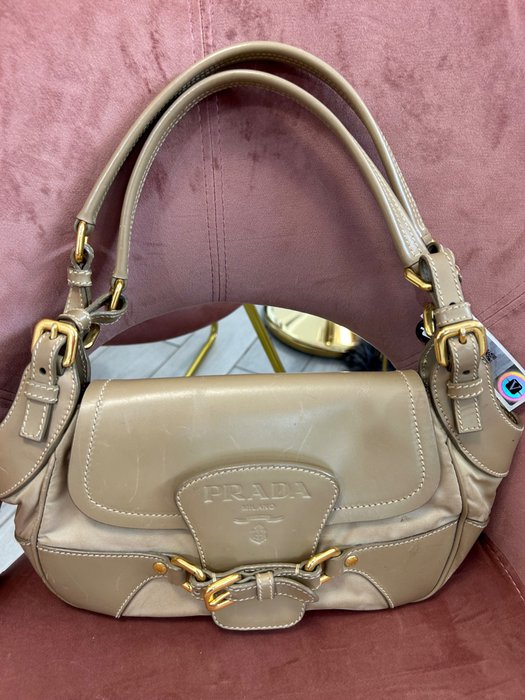 Prada - Prada Sidonie Pelle Beige - Håndtaske