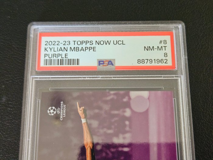 2022/23 Topps Now UCL Kylian Mbappé #8 Purple /99 PSA 8 - 1 Graded card