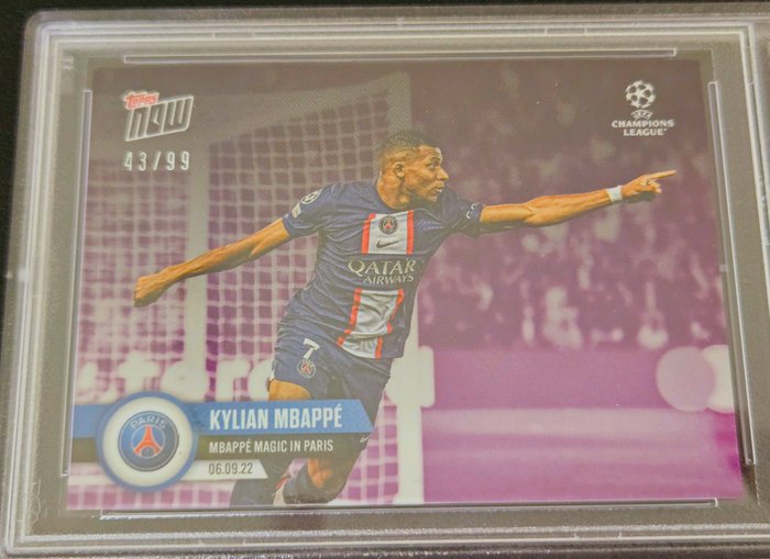 2022/23 Topps Now UCL Kylian Mbappé #8 Purple /99 PSA 8 - 1 Graded card