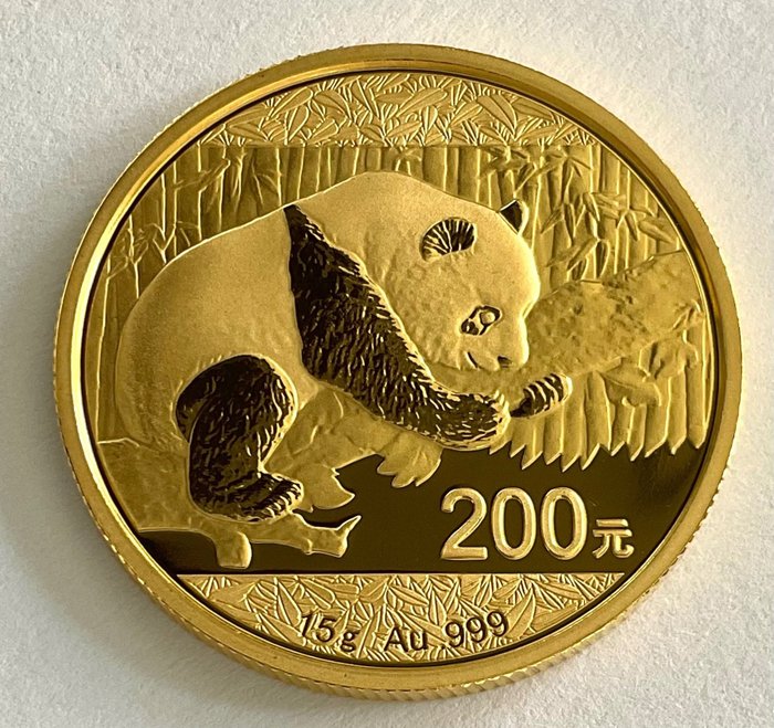 Kina. 200 Yuan 2016 - Panda - 15 g