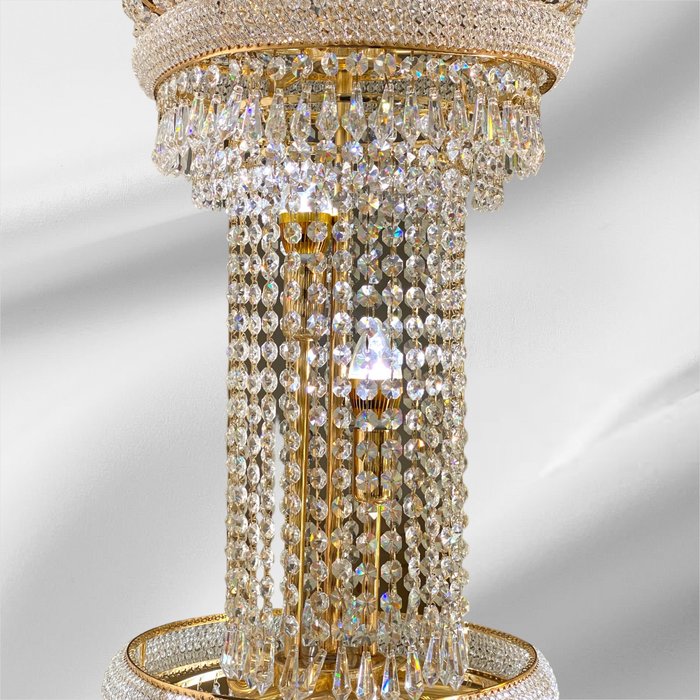 Magnifica Lámpara de Diseño - Estilo Árabe - Loftslampe - Forgyldt - Swarovski Krystaller - 08 Spotlights