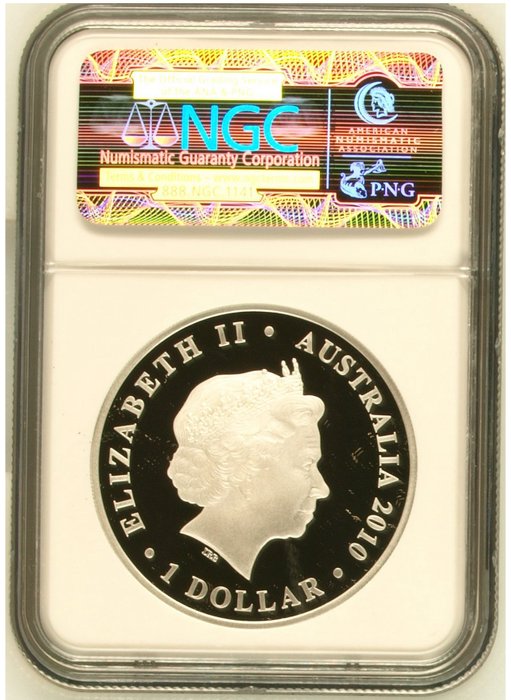 Australien. 1 Dollar 2010P Australian Flight Anniversary (.999) - PF 69 Ultra Cameo  (Ingen mindstepris)