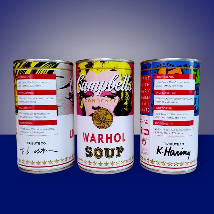 BADFACE - Latas Campbells Soup Edición Warhol, Haring y Lichtenstein