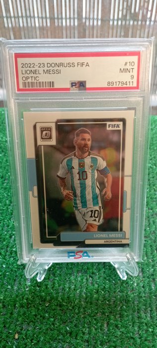 2022/23 Panini Donruss FIFA Lionel Messi #10 Optic PSA 9 - 1 Graded card