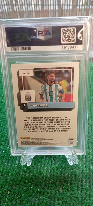 2022/23 Panini Donruss FIFA Lionel Messi #10 Optic PSA 9 - 1 Graded card