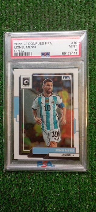 2022/23 Panini Donruss FIFA Lionel Messi #10 Optic PSA 9 - 1 Graded card