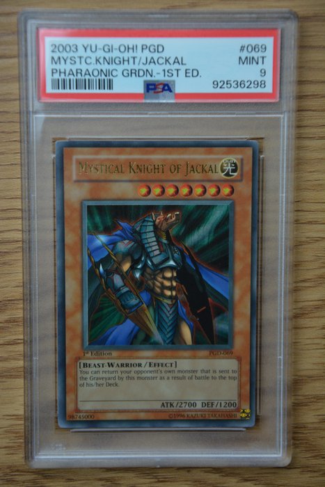 Konami - 1 Graded card - Pharaonic Guardian - Yu-Gi-Oh! Mystical Knight of Jackal #069 PGD 1st Edition 2003 PSA 9 - PSA 9