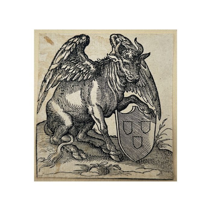 Unknown artist - Guild coat of arms of a painters - Haagenti demon - 1650