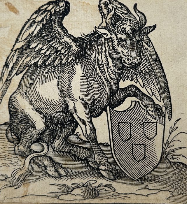 Unknown artist - Guild coat of arms of a painters - Haagenti demon - 1650