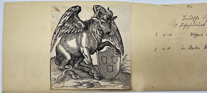 Unknown artist - Guild coat of arms of a painters - Haagenti demon - 1650