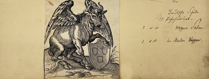 Unknown artist - Guild coat of arms of a painters - Haagenti demon - 1650