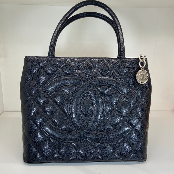 Chanel - Chanel Black Caviar Skin Reprint Tote Bag - Håndtaske