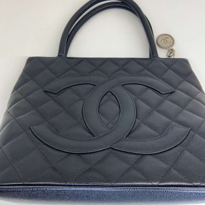 Chanel - Chanel Black Caviar Skin Reprint Tote Bag - Håndtaske