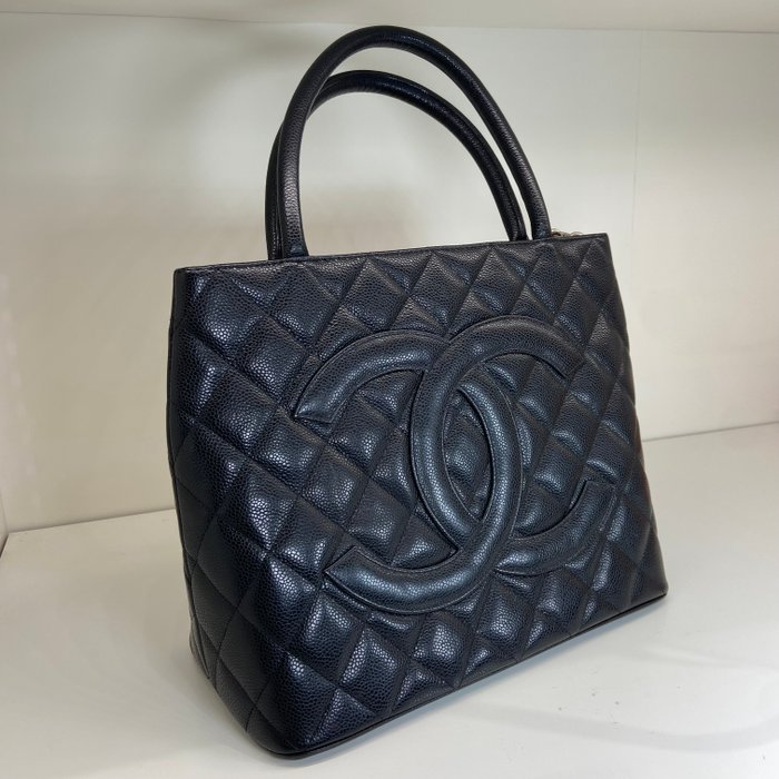 Chanel - Chanel Black Caviar Skin Reprint Tote Bag - Håndtaske