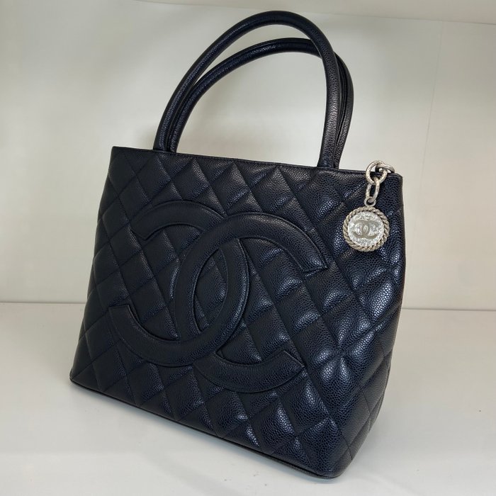 Chanel - Chanel Black Caviar Skin Reprint Tote Bag - Håndtaske