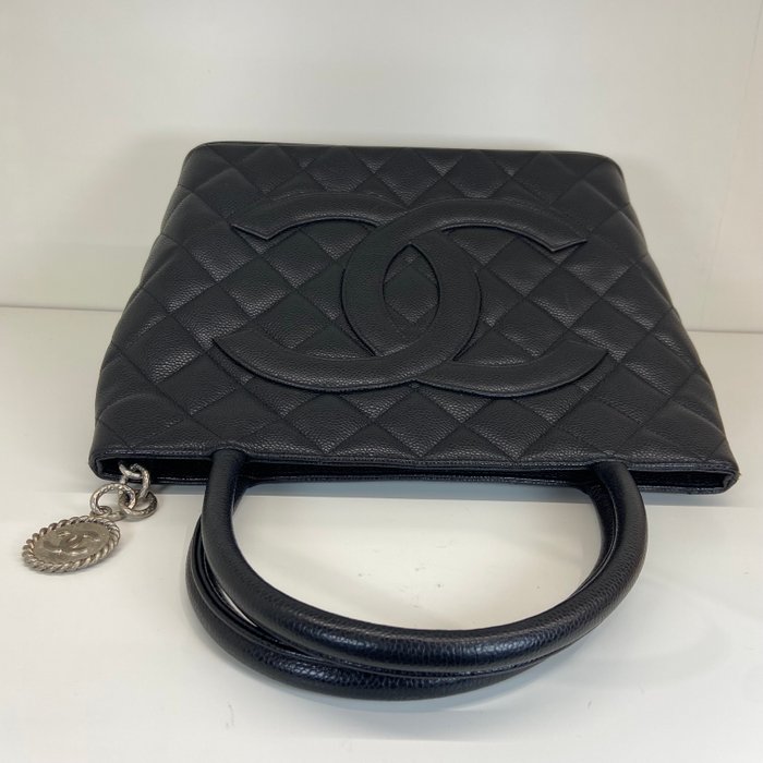 Chanel - Chanel Black Caviar Skin Reprint Tote Bag - Håndtaske