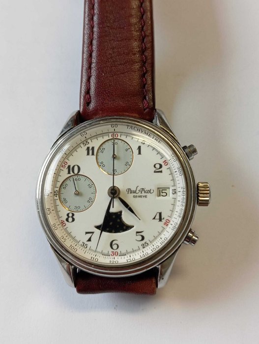 Paul Picot - Paul Picot Chrono Moonphase - 4290-3309 - Mænd - 1980-1989