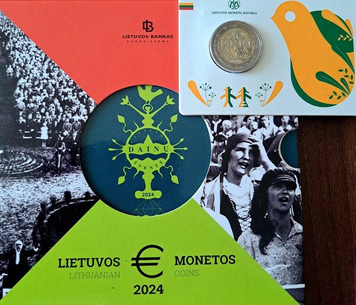 Litauen Year Set / 2 Euro 2018/2024 (2 items)  (Ingen mindstepris)