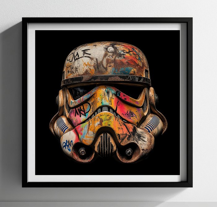 Henevor - Unique Set: Stormtrooper  Darth Vader Rusty, graffiti, aged – Limited Edition Prints by Henevor