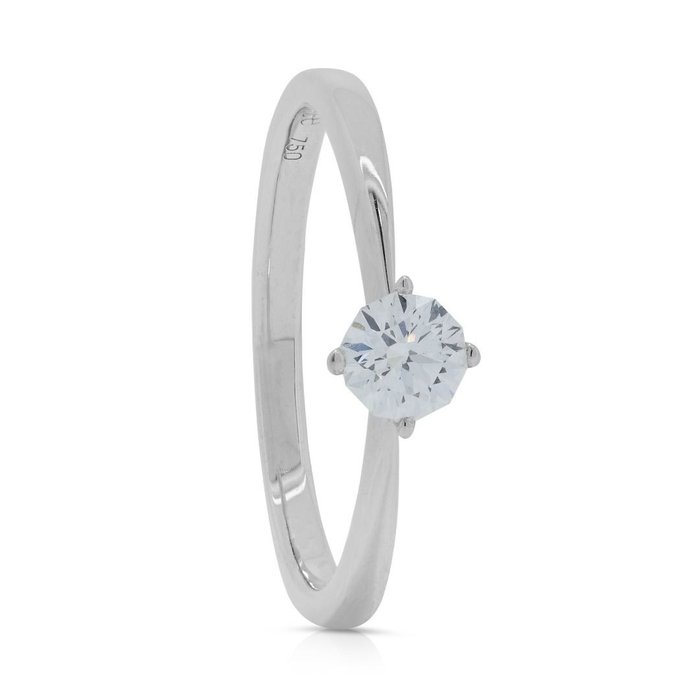 Ring - 18 kraat Hvidguld -  0.24ct. tw. Diamant (Natur)