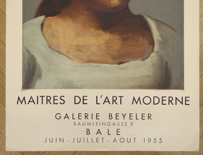 Pablo Picasso - Affiche originale d'exposition - Maitres de l'Art Moderne - Galerie Beyeler - 1955