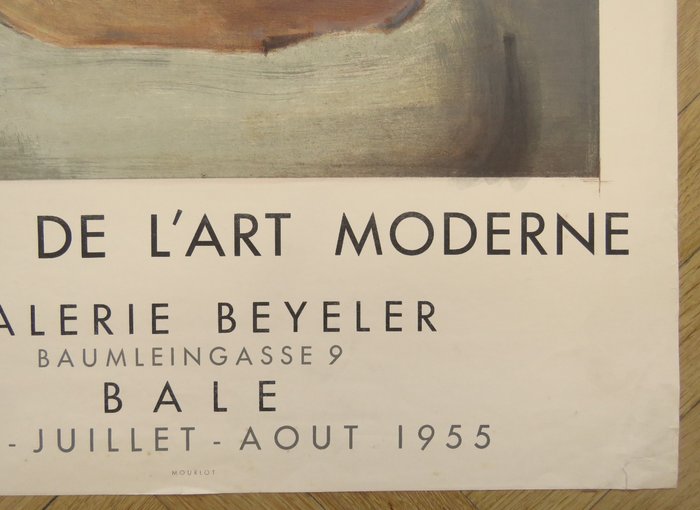 Pablo Picasso - Affiche originale d'exposition - Maitres de l'Art Moderne - Galerie Beyeler - 1955