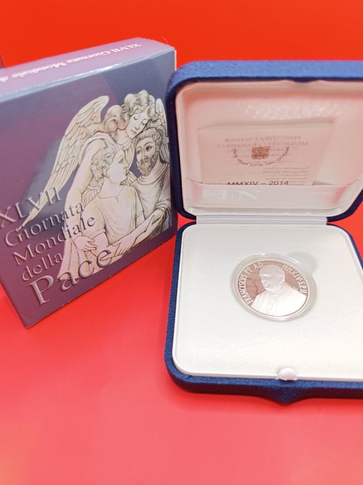 Vatikanstaten. 5 Euro 2014 "XLVII Jornada Mundial de la Paz" Proof  (Ingen mindstepris)