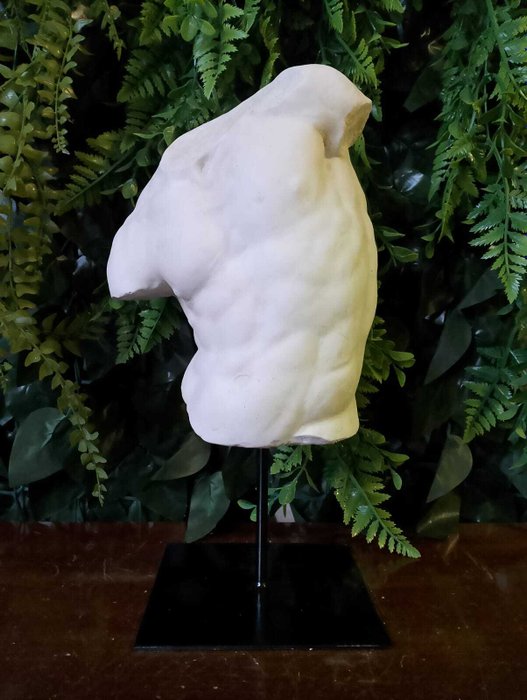 Skulptur, Torso gaddi - 36 cm - Marmorstøv