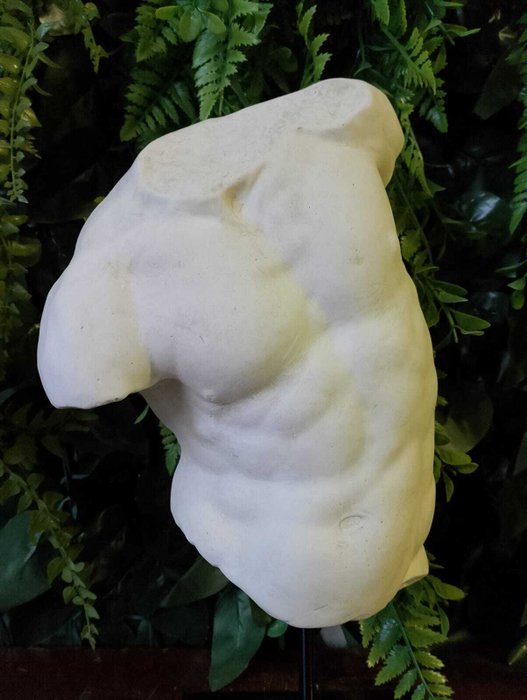 Skulptur, Torso gaddi - 36 cm - Marmorstøv