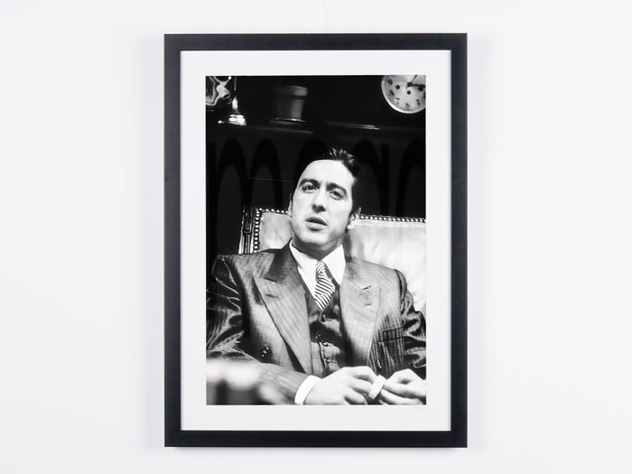 The Godfather, Al Pacino as "Michael Corleone" - Fine Art Photography - Luxury Wooden Framed 70X50 cm - Limited Edition Nr 01 of 30 - Serial ID 16838 - Original Certificate (COA), Hologram Logo Editor and QR Code - 100% New items.