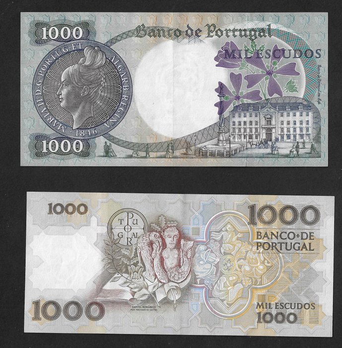 Portugal. - 6 banknotes - various dates  (Ingen mindstepris)