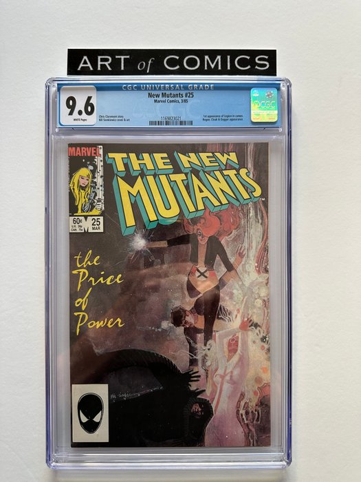 The New Mutants #25 - 1st Appearance of Legion - Cloak  Dagger Appearance - Key Book!! - CGC Graded 9.6!! - Extremely High Grade!! - White Pages!! - 1 Graded comic - Første udgave - 1985