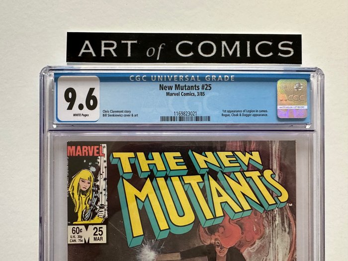 The New Mutants #25 - 1st Appearance of Legion - Cloak  Dagger Appearance - Key Book!! - CGC Graded 9.6!! - Extremely High Grade!! - White Pages!! - 1 Graded comic - Første udgave - 1985