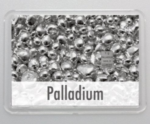 1 gram - Palladium - Valcambi - Med certifikat  (Ingen mindstepris)