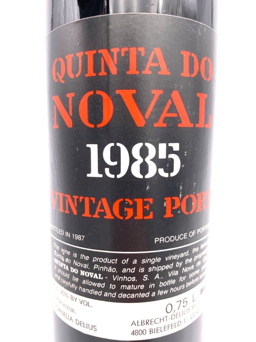 1985 Quinta do Noval - Vintage Port - Flasket 1987 -  Douro  - 1 Flaske (0,75L)