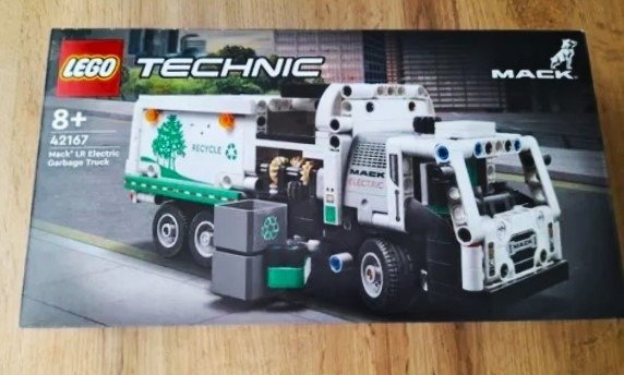 Lego - Technic - 42167 - MISB - NEW -Śmieciarka Mack LR Electric- Zestaw Inżyniera - Mack LR Electric Garbage Truck