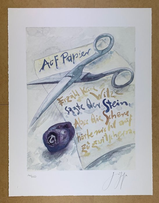 Günter Grass - Auf Papier - Lithograph - 60 x 46 cm - Signed Numbered