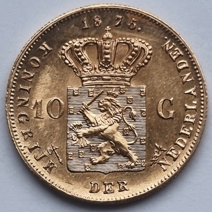 Holland. Willem III. 10 Gulden 1875