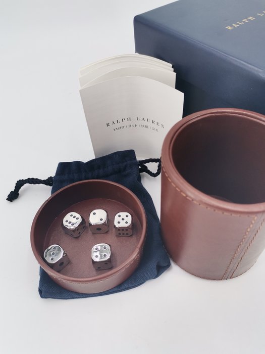 Ralph Lauren  Yacht - Terning - Warren - Dice Cup Set - læder