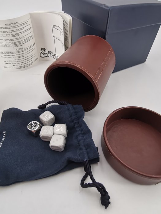 Ralph Lauren  Yacht - Terning - Warren - Dice Cup Set - læder