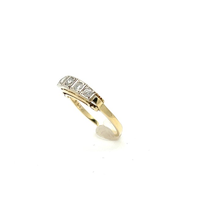 14 karat Gulguld, Hvidguld, Tofarvet - Ring - 0.50 ct Diamant