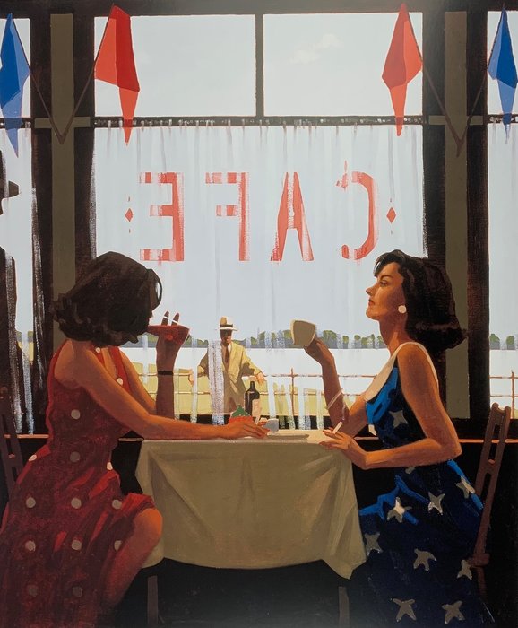 Jack Vettriano - Café days - Artprint - 80 x 60 cm