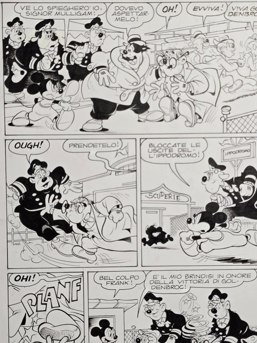 Asteriti, Sergio - 1 Original page - Topolino - n. 1344 “Topolino e la faccenda Goldenbroc”