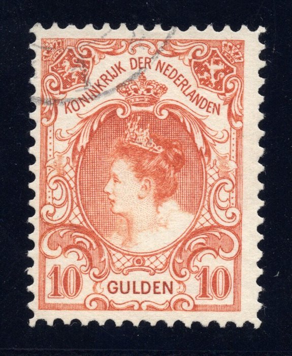 Holland 1905 - Dronning Wilhelmina 'Pelshalsbånd' - Gratis fragt over hele verden - NVPH 80