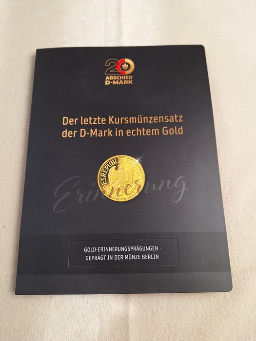 Verden. Set Sonderprägung - Komplettes Sammelalbum Deutsche Mark 11 Stück Goldmünzen 585/1000