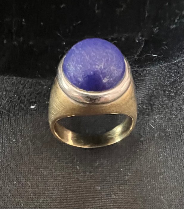 Ring - 18 kraat Gulguld Lapis lazuli