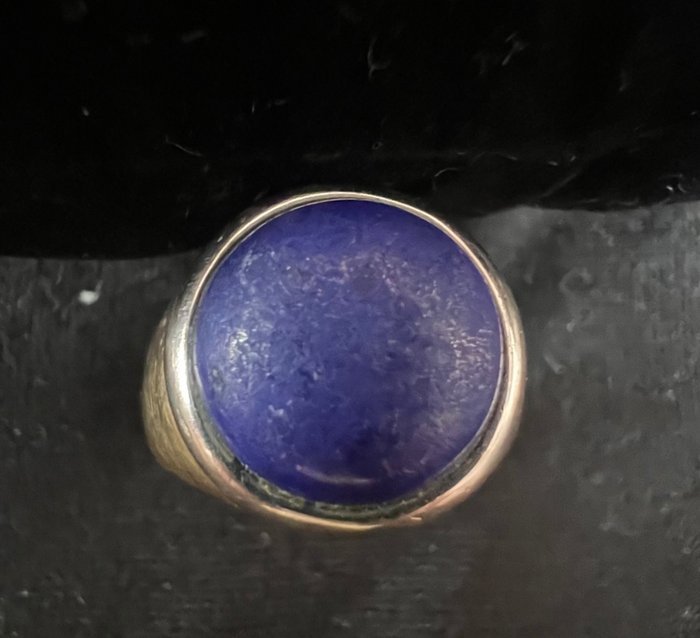 Ring - 18 kraat Gulguld Lapis lazuli