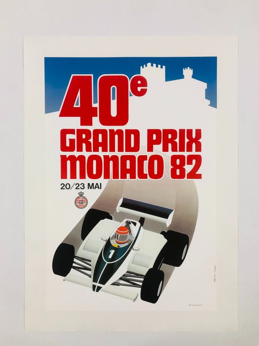 Grognet - 40° Gran Prix Monaco 82 - 20/23 MAI (linen backed on canvas) - 1980‹erne