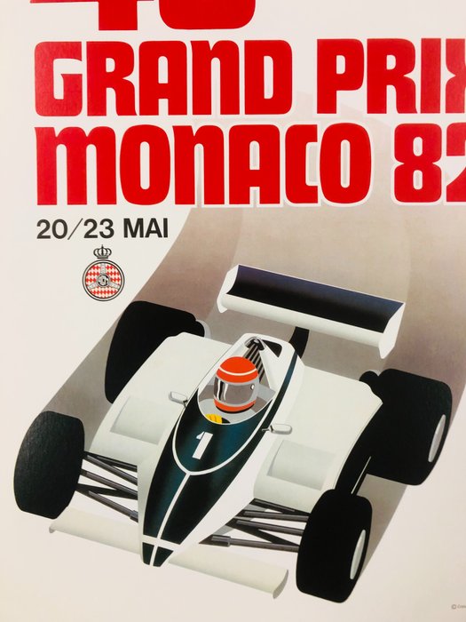 Grognet - 40° Gran Prix Monaco 82 - 20/23 MAI (linen backed on canvas) - 1980‹erne